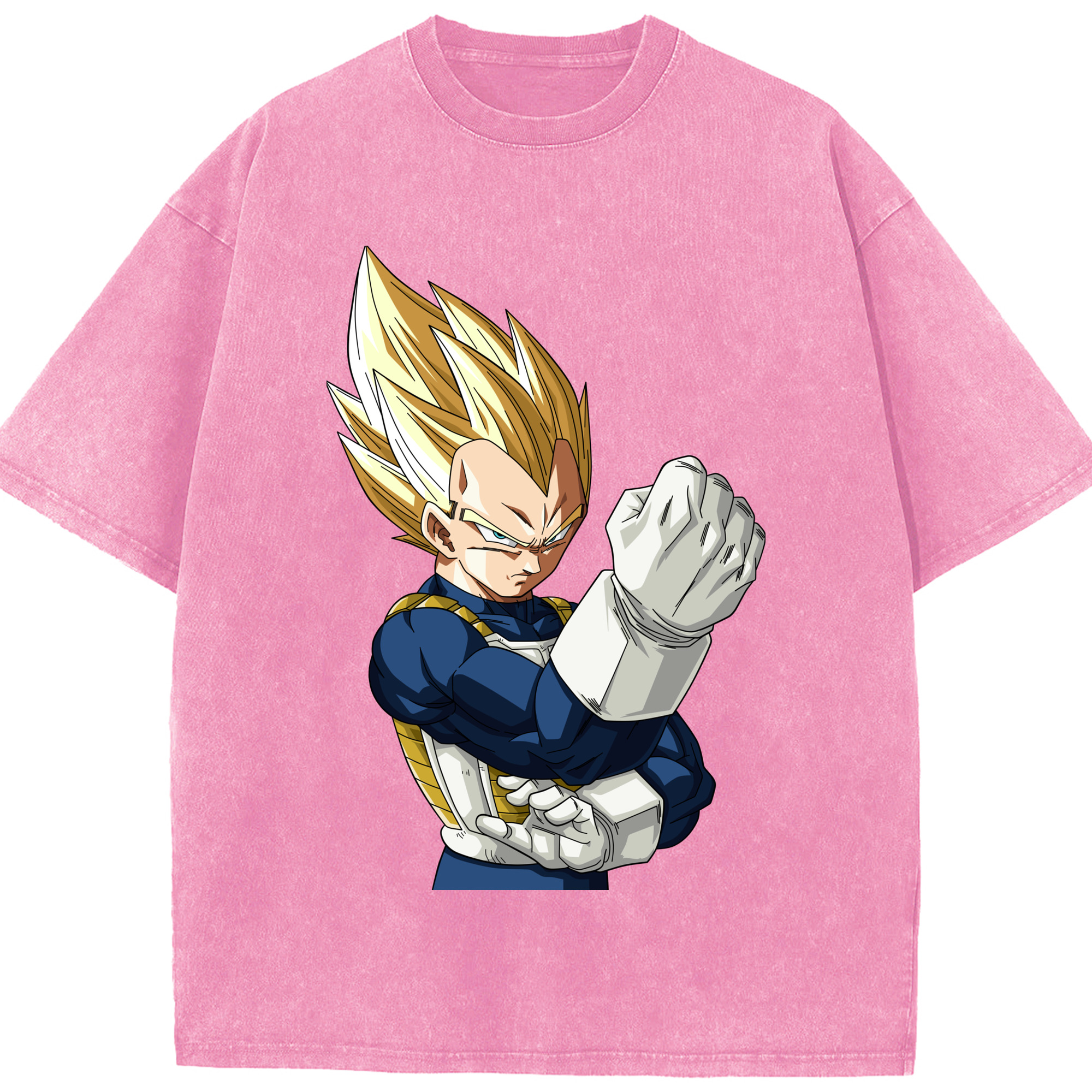 （画像用） ドラゴンボール ベジータ四世（Bejīta Yonsei）DRAGON BALL Vegeta IV 綿100% ヴィンテージ風 半袖Tシャツ（フロントプリント）
